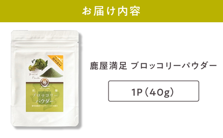 2601 鹿屋満足 ブロッコリーパウダー40g KN026-006 離乳食 介護食 パン ホットケーキ 蒸しパン クッキー 健康 便利 長期保存 野菜摂取 野菜パウダー オキス ふるさと納税 鹿児島 