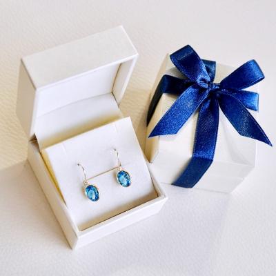 ふるさと納税 甲府市 【ジュエリー】K18 イエローゴールド ブルートパーズ シンプル ピアス SIA-8808 |  | 03