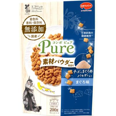 ふるさと納税 袋井市 コンボ ピュア キャット まぐろ味・チーズ&amp;まぐろ節パウダー仕立て 200g×12袋