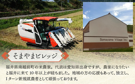 「そまやまの純米酢」と「そまやまの本みりん」 南越前町産の特別栽培米コシヒカリ使用 合計2本セット[B-012016]