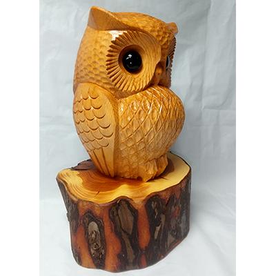 ふるさと納税 高山市 飛騨一位一刀彫　招福福来郎(大) d103 |  | 02