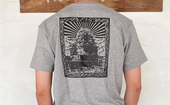 Ｔシャツ FYC 福山キャッスルシリーズ 【グレー/Mサイズ】　Ｔシャツ 半袖 ファッション 衣類 福山城 ユニセックス 男女兼用 広島県福山市/有限会社ホルス [BAFG015]