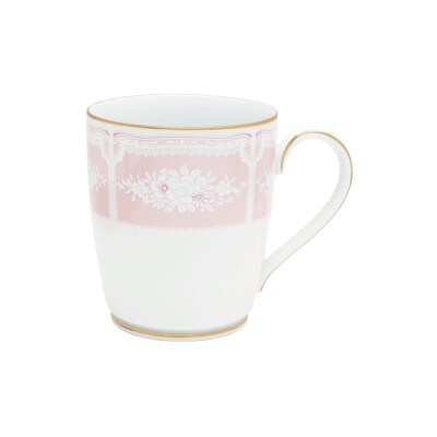 ノリタケ【レースウッドゴールド】マグカップペア(ブルー・ピンク)【1637801】