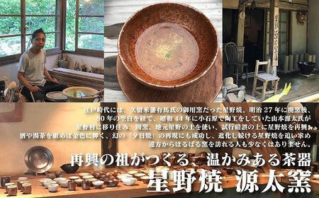 【茶器・玉露セット】幻の星野焼茶皿で日本一の玉露八女伝統本玉露を愉しむ　横町町家交流館　源太窯　072-159