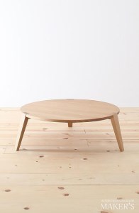センターテーブル　ハンネ　オーク無垢　90-110 サイズオーダー可【大川市・辻製作所】