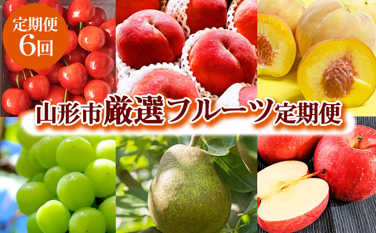 
            2025年6月発送開始【定期便6回】山形市産 厳選フルーツ定期便 【令和7年産先行予約】FS24-589くだもの 果物 フルーツ 山形 山形県 山形市 2025年産
          