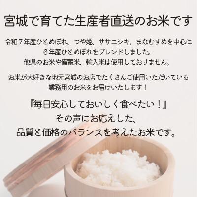 ふるさと納税 登米市 宮城県産ブレンド米　宮城米(精米)5kg×2袋セット |  | 01