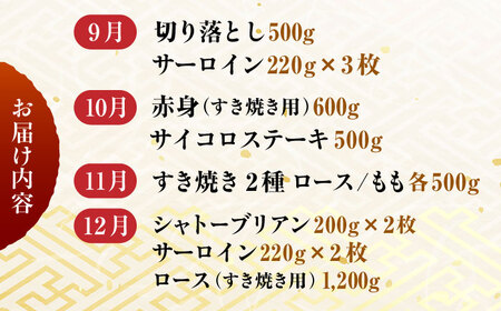 【限定5セット】長崎和牛 季節ごと定期便 ひれ ヒレ ランプ シャトーブリアン 希少部位 ステーキ 大人気 数量限定 東彼杵町/有限会社大川ストアー [BAJ116]