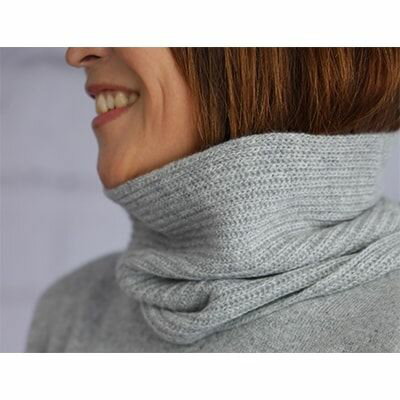 【ふるさと納税】希少ベビーカシミヤ100%洗えるネックウォーマー日本製 Gタイプ グレー 1枚 202GGY｜最高級 逸品 軽い 暖かい [1163]