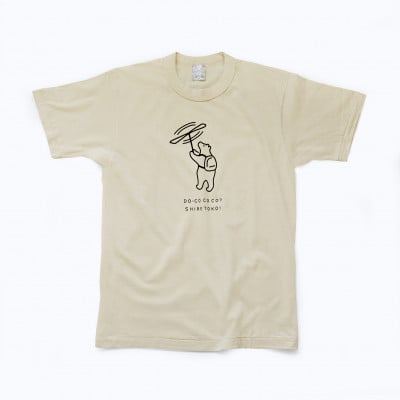
            「知床トコさん」×久米繊維　コットンTシャツ　竹とんぼ柄　Sサイズ　半袖【1634765】
          