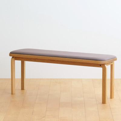 ふるさと納税 府中市 府中市の家具　コッコベンチ　オーク材/生地:ラムース(ダークブラウン)(組み立て式)