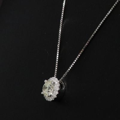 ふるさと納税 山梨市 プラチナ1カラットアップダイヤモンドペンダント【45cm】　1本 |  | 03