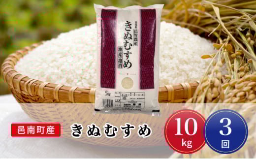 令和7年産【定期便-3ヶ月連続お届け】邑南町産きぬむすめ10kg