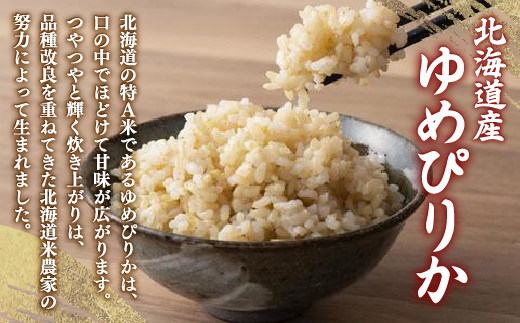 【定期配送10ヵ月】ホクレン ゆめぴりか 玄米6kg（3kg×2）