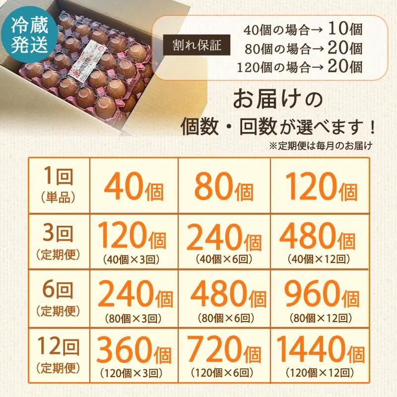 【定期便3か月】 卵 赤たまご 360個 ： 120個×3回 たまご 【配送不可地域：北海道、沖縄、離島】