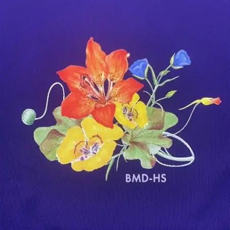 JTTA公認　卓球ユニフォーム【男女兼用(ドライ):Sサイズ】フラワー　パープル_装飾品・工芸品  洋服 _【1518842】