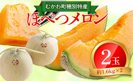 ＜2026年7月より発送＞＜先行受付＞ほべつメロン2玉(約1.6Kg×2玉)＜むかわ町穂別特産品＞ 【 ふるさと納税 人気 おすすめ ランキング ほべつメロン メロン 赤肉 赤肉メロン ルピアレッド 贈答 高級 デザート 北海道 むかわ町 送料無料 】 MKWR002