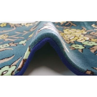 ふるさと納税 橋本市 玄関マット 50×80 洗える マット 高級 金華山織 花ストリーク ブルー |  | 02