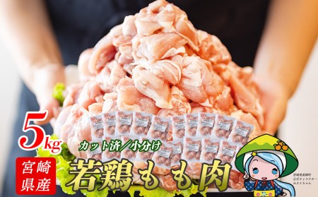 鶏肉 もも肉 若鶏 もも カット 250g×20p 計5kg [九州児湯フーズ 宮崎県 美郷町 31aj0038] 小分け セット モモ パラパラ 冷凍 宮崎 国産