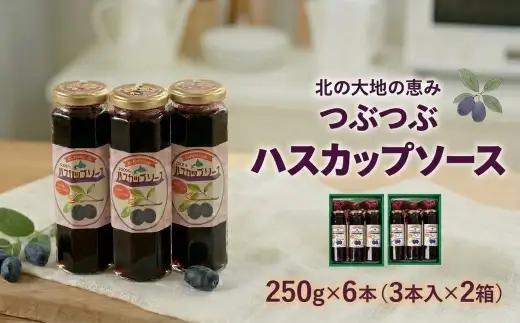 ハスカップソース＜北の大地の恵み＞つぶつぶハスカップ　ギフトセット　250g×6本