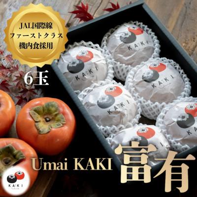 ふるさと納税 瑞穂市 Umai 柿 富有 プレミアム 6玉(岐阜県瑞穂市産富有柿)