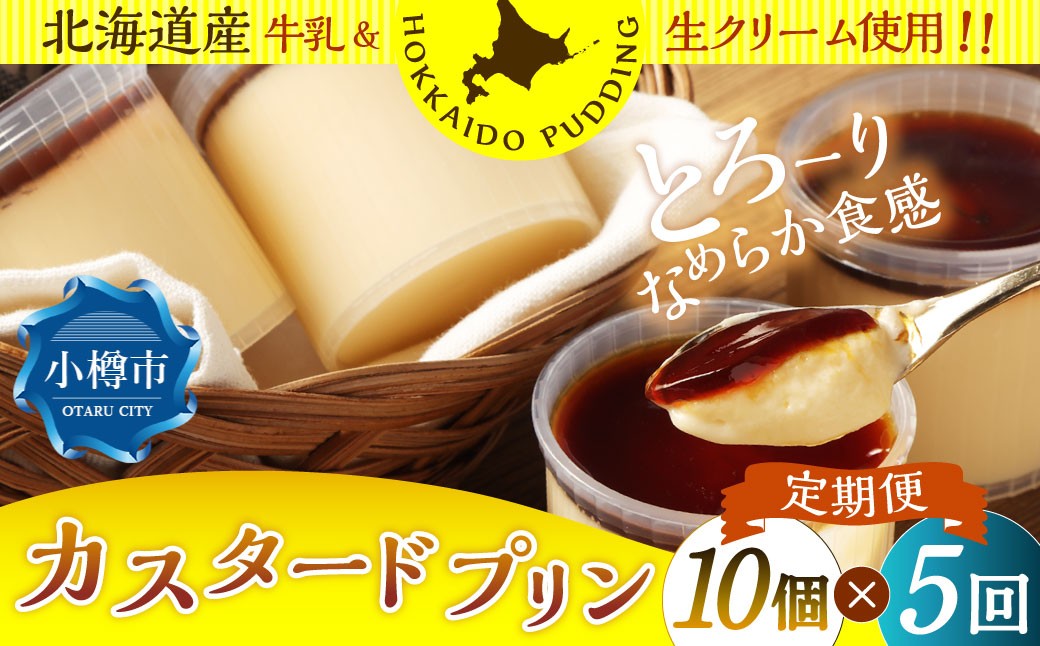 【5回定期便】カスタードプリン 約900g（約90g×10個）