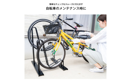 スタンドいらずの自転車ラック2台用 N277 足立製作所 頑丈 自転車スタンド 駐輪 屋外 駐輪スペース 家庭用 燕三条 新潟 【030S075】