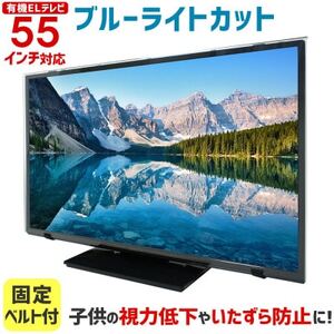 55MBL-EL　55インチ用　テレビ画面保護パネル　ブルーライトカットタイプ　位置調整スペーサー付【1669392】