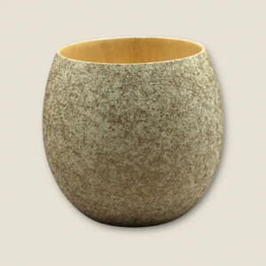 木製 エッグカップ 乱糸マット仕上げ 漆白