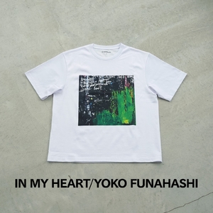 ＜新登場＞VOICE GATHERING アートプリントT-Shirt(IN MY HEART・Lサイズ・1枚) Tシャツ 半袖 トップス ホワイト 白 クルーネック M L サイズ アート デザイン