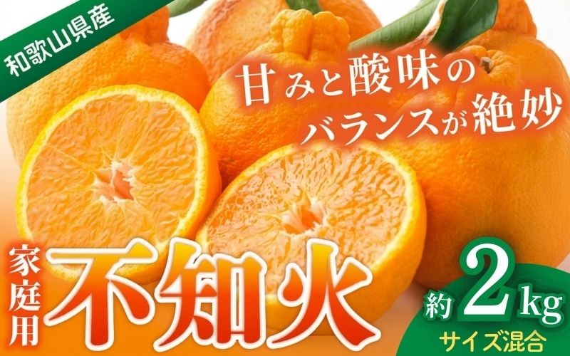 
                  【ご家庭用】 森本農園の手選別 不知火 約2kg 和歌山県産 サイズ混合 【北海道・沖縄・離島配送不可】【2月上旬～4月上旬頃順次発送】【BV-mrmt082】
                