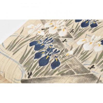 ふるさと納税 伊丹市 名古屋帯　麻　八橋にカキツバタ柄　お仕立て上がり [54030298] |  | 01