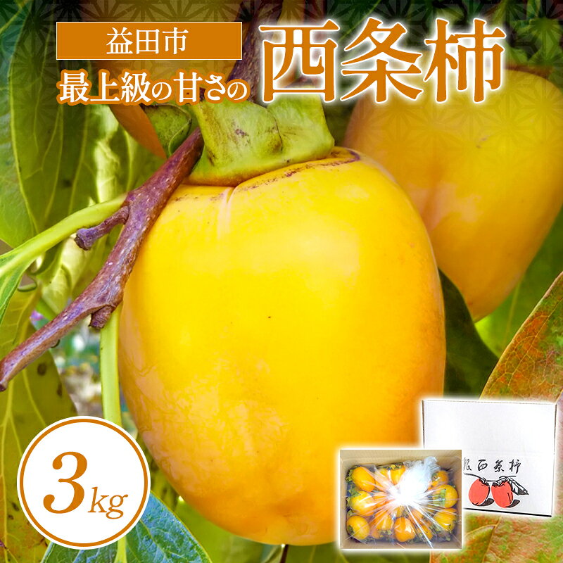 【ふるさと納税】 先行予約 西条柿 3kg 大玉 渋抜き処理済み 15〜20個位 柿 高糖度 果物 くだもの フルーツ 季節限定 期間限定 ギフト 贈り物 お土産 10月下旬〜11月上旬発送 特産品 お取り寄せ