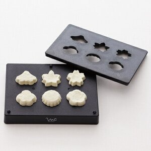 【手作り和菓子シリーズ】●干菓子型● プラスチック製 和菓子 調理 料理 製菓 キッチン 調理器具 軽量 わがし 和菓子 お菓子 ひがし 干菓子 乾菓子 千葉真知子先生監修〈スケーター株式会社〉   