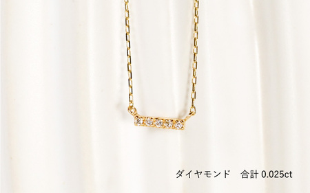 人気！華奢見えストレートデザイン K10イエローゴールドダイヤモンドネックレス アジャ付き 40cm / K10-01-01 金 ゴールド ダイヤ ジュエリー アクセサリー ギフト プレゼント レディ