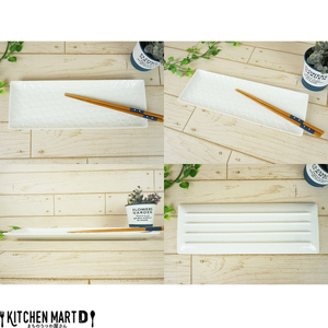 美濃焼 旅籠 網代31長角皿 白【2枚SET 31×11×1.8cm】 小田陶器【1501691】