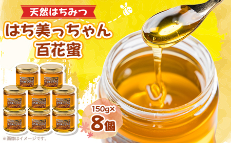 天然はちみつ「はち美っちゃん」　百花蜜　150g×8個【1590822】