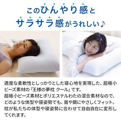 ふるさと納税 八峰町 王様の夢枕 クール まくらカバー付き まくら 枕 ピロー 洗える ビーズ|16_mkr-46a101 |  | 01