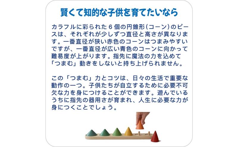 木のおもちゃ/精神状態を測るピックアップコーン psc / 型はめ 知育玩具 日本製 1歳～100歳 高齢者 老人 リハビリ バリアフリー おしゃれ 誕生日ギフト～出産祝い 男の子 女の子 頭の体操 