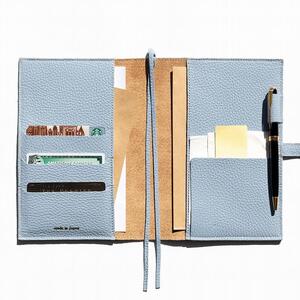 maf pinto (マフ ピント) 手帳カバー A5サイズ ライトブルー ADRIA LINE レザー 本革 日本製