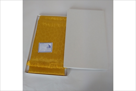 丹後ちりめん シルク・ストール（イエロー）