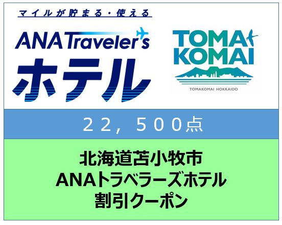 北海道苫小牧市ANAトラベラーズホテル割引クーポン22,500点分