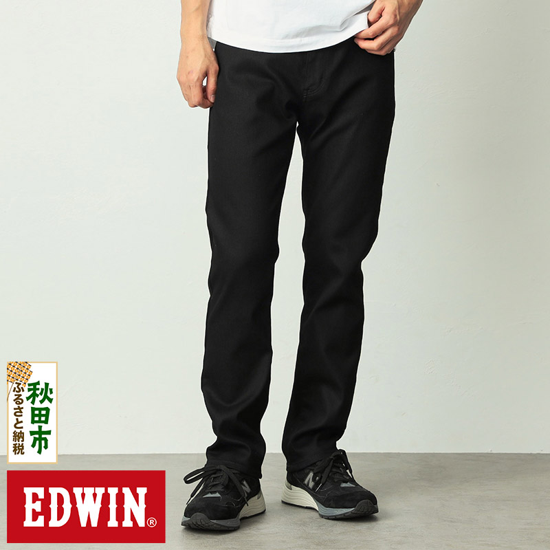 EDWIN ジャージーズ レギュラーストレートパンツ  スタンダードモデル【L・ブラックデニム】JMH03-101-L [ジーンズ エドウイン エドウィン デニム メンズ パンツ]