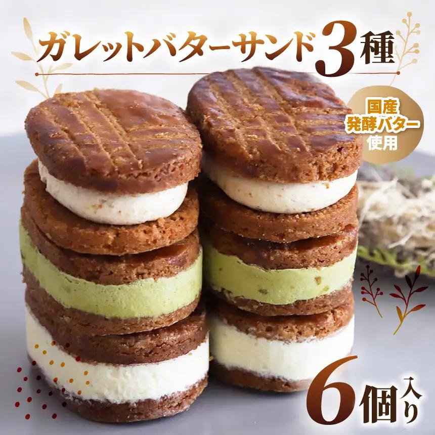 ガレットバターサンド 3種 レーズン / プラリネ / ピスタチオ | Minifilm 株式会社スリラボ 洋菓子 バターサンド