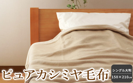 ピュア カシミヤ毛布 (大判サイズ 150x210cm) シングル大判 [1457]