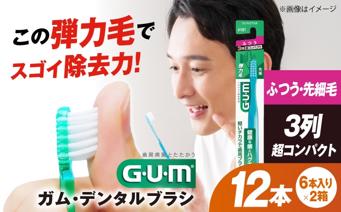 
                  ガム・デンタルブラシ #191 【ふつう・先細】 12本（6本入×2箱）大阪府高槻市/サンスター [AOAD084]
                