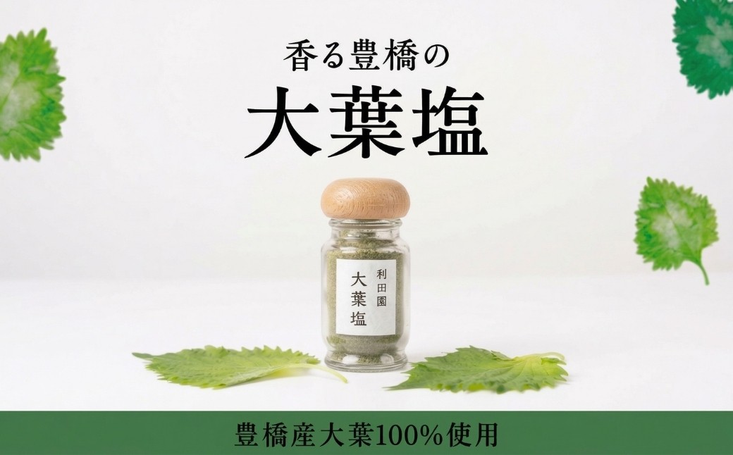
                  【豊橋産大葉使用】香り広がる 大葉塩 万能調味料 香味塩 国産 大葉 愛知県 豊橋市
                