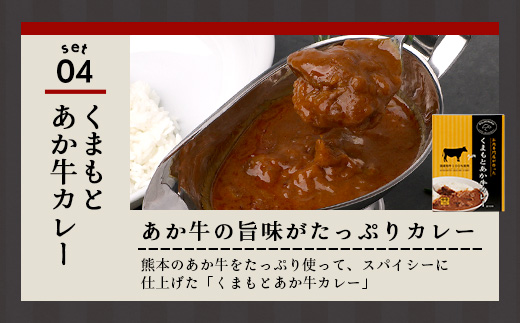 馬刺し燻製 2種 ＆ 馬すじ・くまもとあか牛 2種のカレーセット あか牛 馬肉 カレー くんせい 燻製 総菜 惣菜 おつまみ 非常食 アウトドア BBQ レトルト パウチ 簡単調理 100-0007