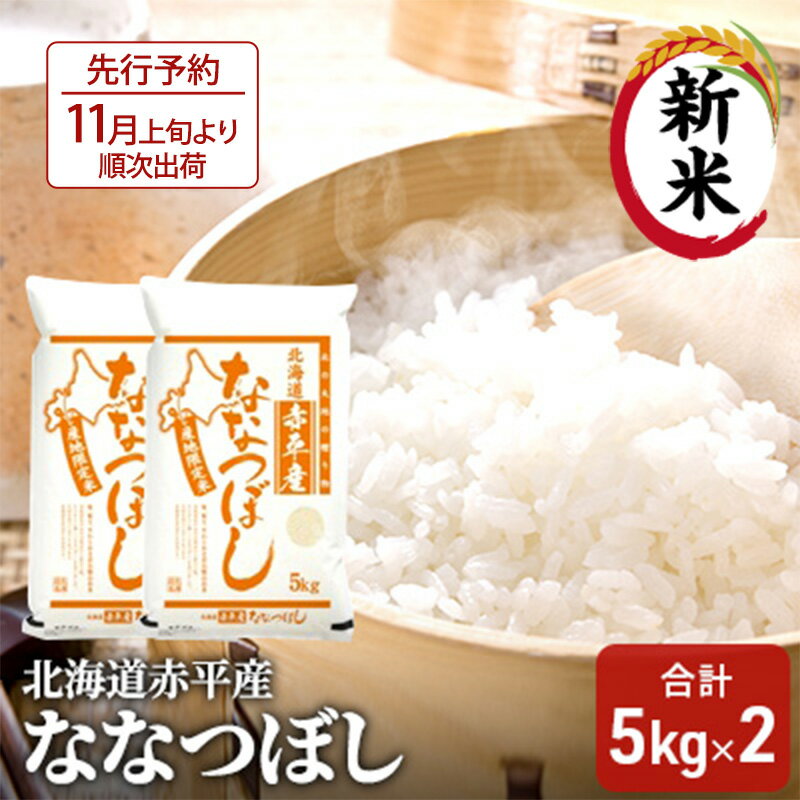 【ふるさと納税】北海道赤平産 ななつぼし 10kg (5kg×2袋) 米 北海道 お米 赤平産 　お届け：2025年11月上旬より順次出荷