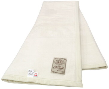 三井毛織 手洗いできる しっとり シルク 毛布 セミダブル｜160×210cm ナチュラル ホワイト 日本製